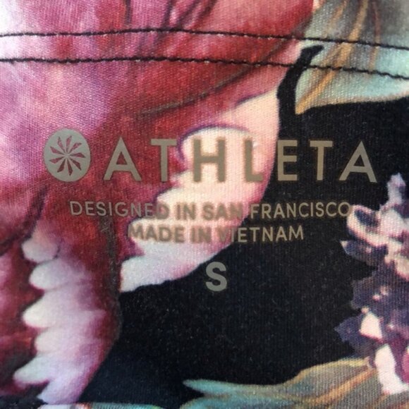 Athleta Run Free Garden Party 7/8 Floral Leggings Pockets I Size S - Picture 5 of 5